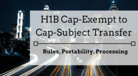 H1B cap exempt to cap subject