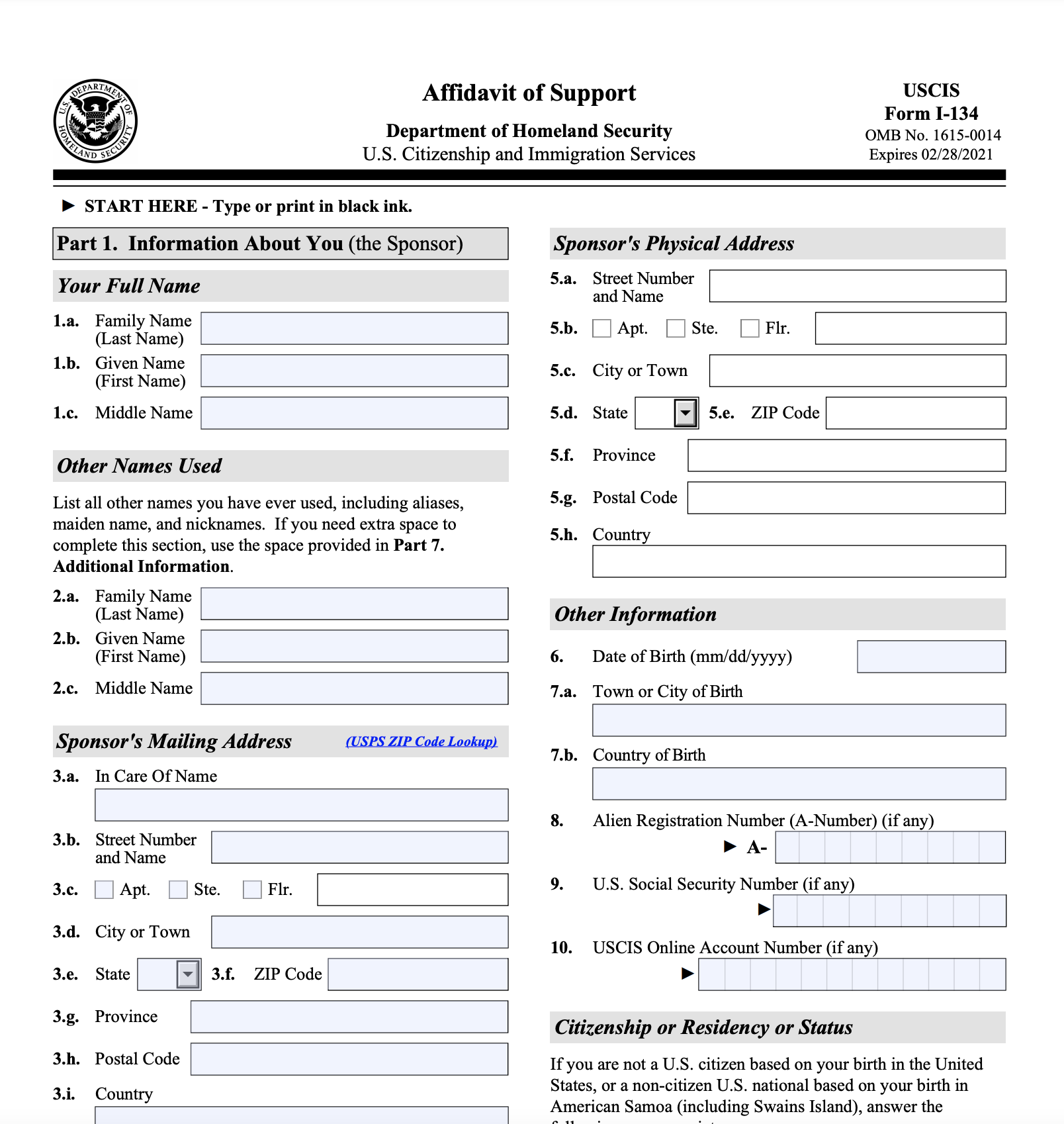 Form I 134 — Complete Guide And Instructions 2023 Faqs 5945