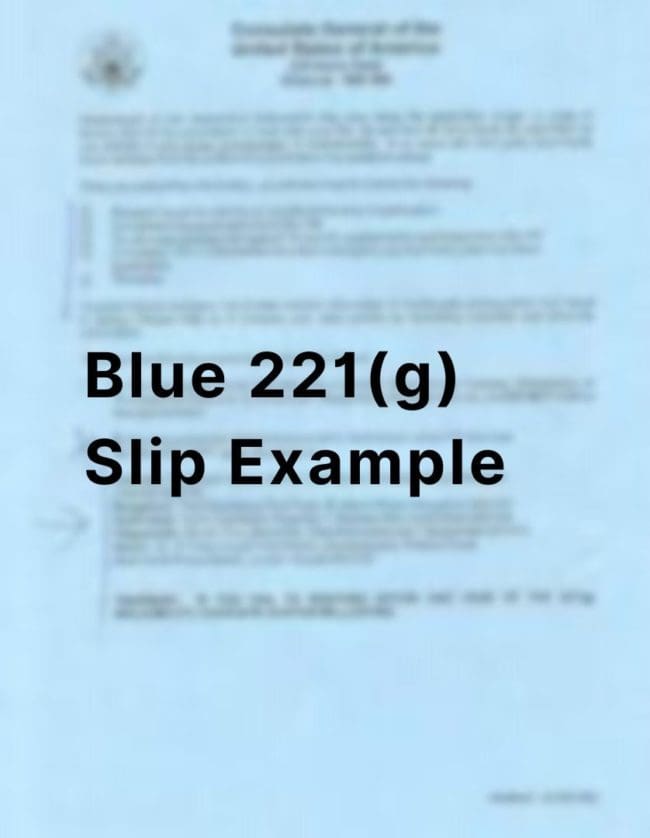 What is Section 221g? Color Slips White, Blue, Yellow, Pink