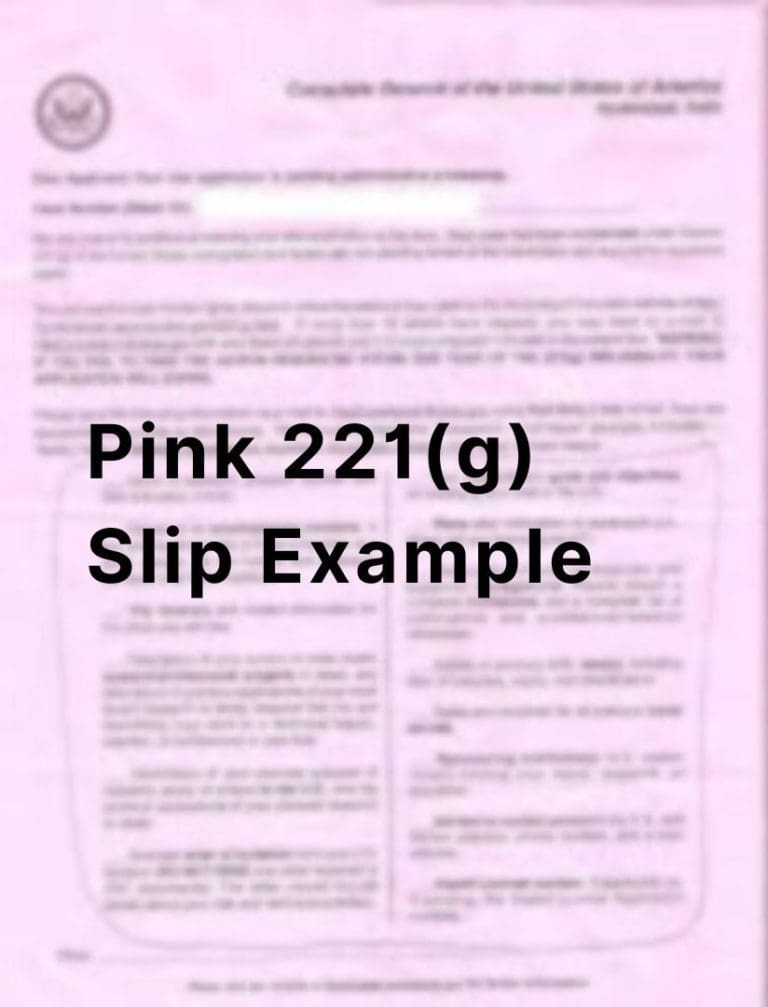 What is Section 221g? Color Slips White, Blue, Yellow, Pink