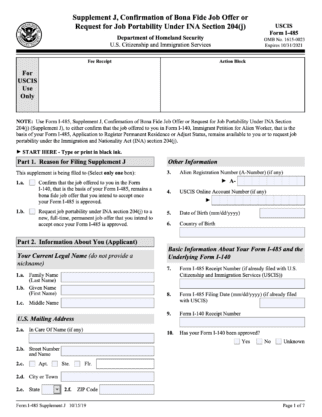 Form I-485J: Filing Guide | Approval Notice, Fees, Receipt [2023]