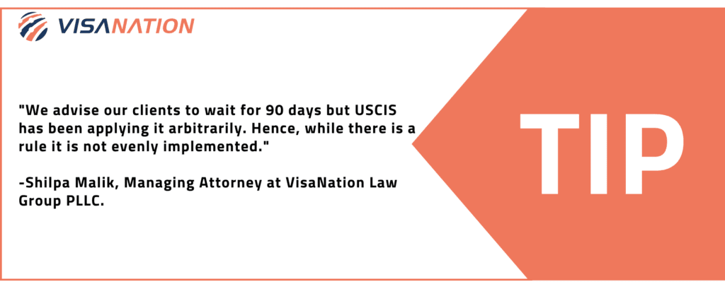 The USCIS 90 Day Rule - With Examples | VisaNation