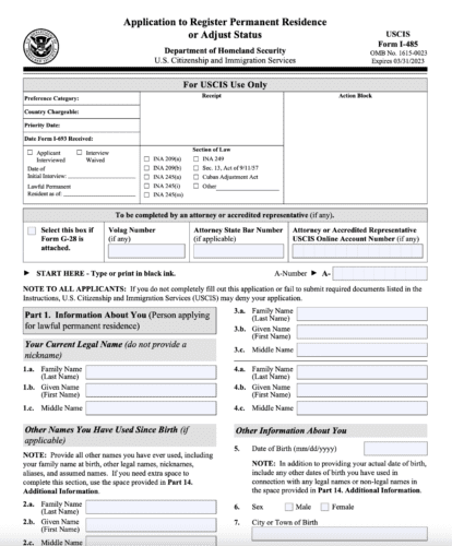 Complete Guide to Form I-485 | Step-by-Step Instructions