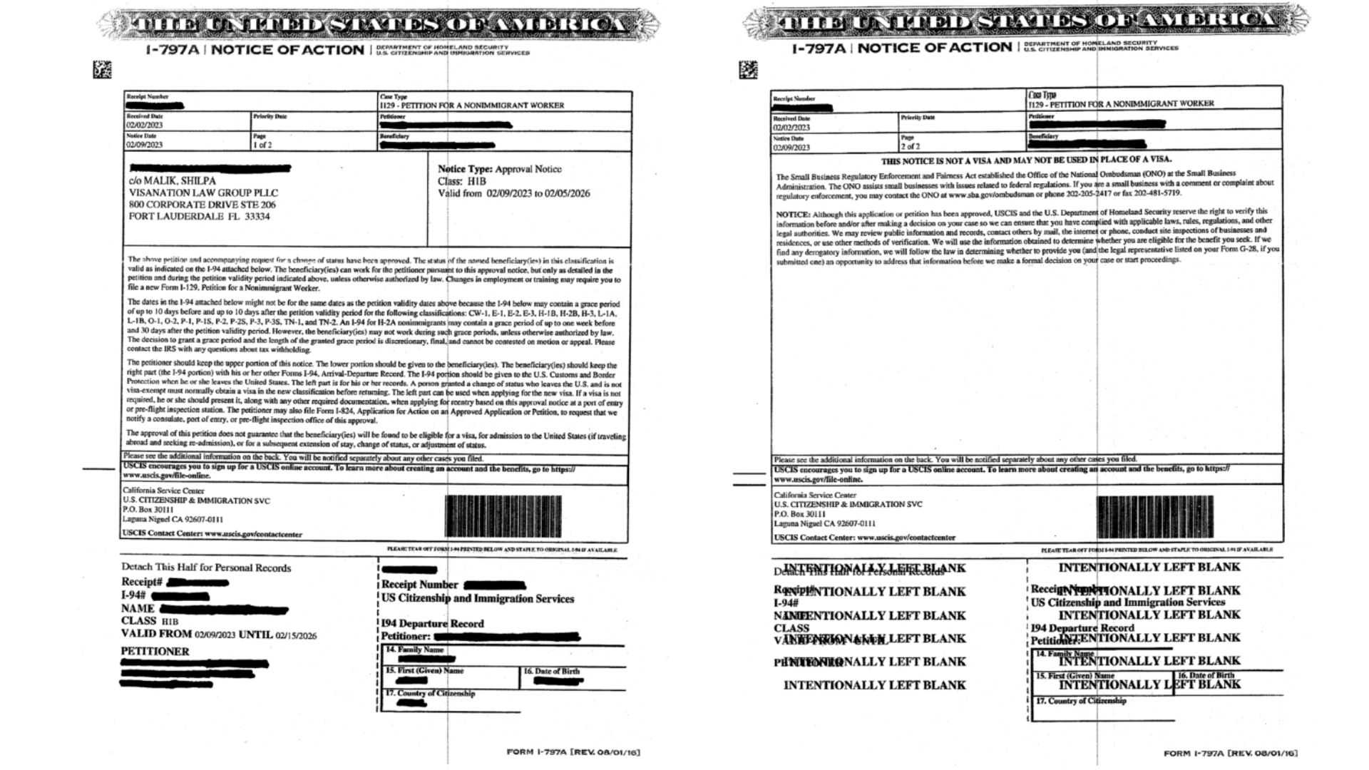 H1B Approval, I797A Notice Must Know Info VisaNation