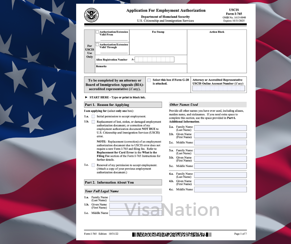 Form I766 StepbyStep to Get the EAD Card in 2023 VisaNation