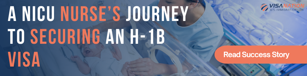 H-1B approval for NICU Nurse success story banner